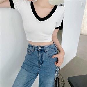 夏季新款修身显瘦上衣图片