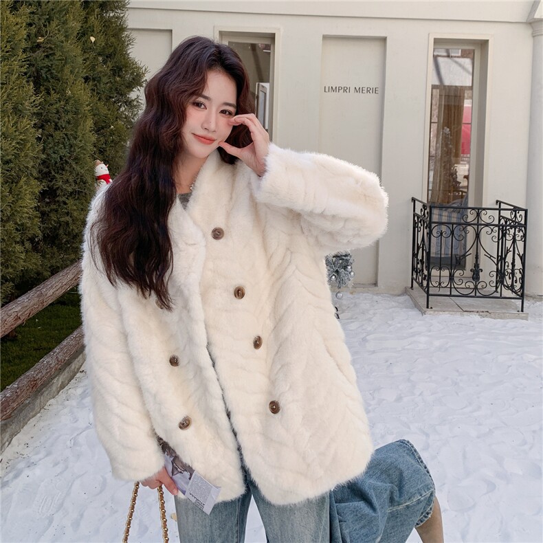 现货！新品羊羔毛复合麂皮绒皮毛一体2C056-7115-P195控298,女装皮草,2C056