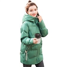 连帽2020年冬季纯色气质简约百搭优雅拉链门襟棉衣，女装棉衣/棉服，贵人树