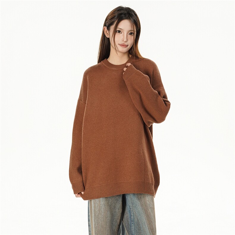 特批女模新款高品质安哥拉圆领宽松毛衣针织衫A268-M800特批35,男装针织衫/毛衣,电商A268
