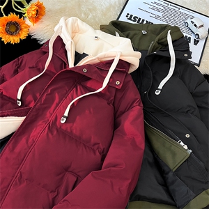 冬季棉服新款 D4134-TP75不 韩系高级感多色可选连帽保暖棉衣图片