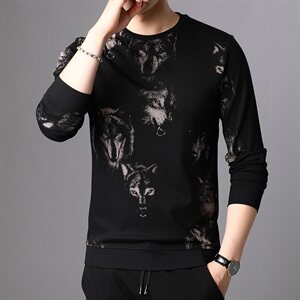 J9545钱塘2020-1秋冬高端男士狼头卫衣大货158图片