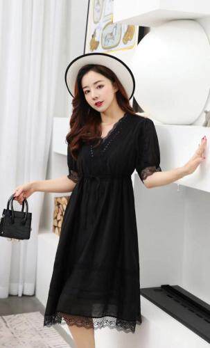 天丝材质珠片花边设计连衣裙，女装连衣裙，天使公主