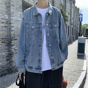 春秋季牛仔外套男ins潮牌港风帅气宽松韩版潮流工装夹克JK31-P55图片
