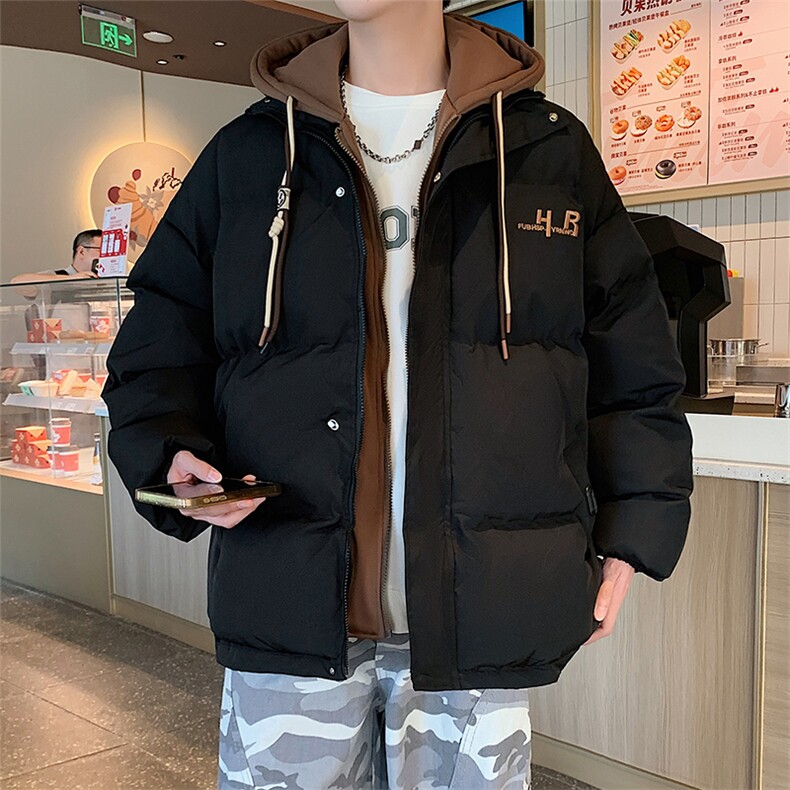 冬季宽松/假两件休闲外套潮加厚棉衣XZ102B-1M8008-P125,男装棉衣,星座102B-1