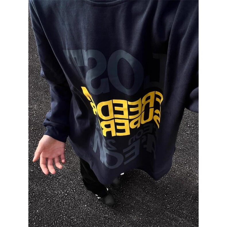 S01-P25美式重磅长袖T恤男纯棉秋冬季打底衫潮牌情侣款卫衣,男装T恤,星座215-1