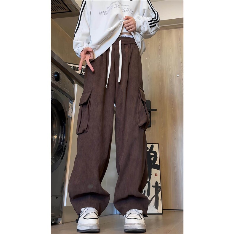 美式复古可束脚hiphop工装裤嘻哈阔腿拖地伞兵休闲裤潮D507/P60,男装休闲裤,星座206（原A221）