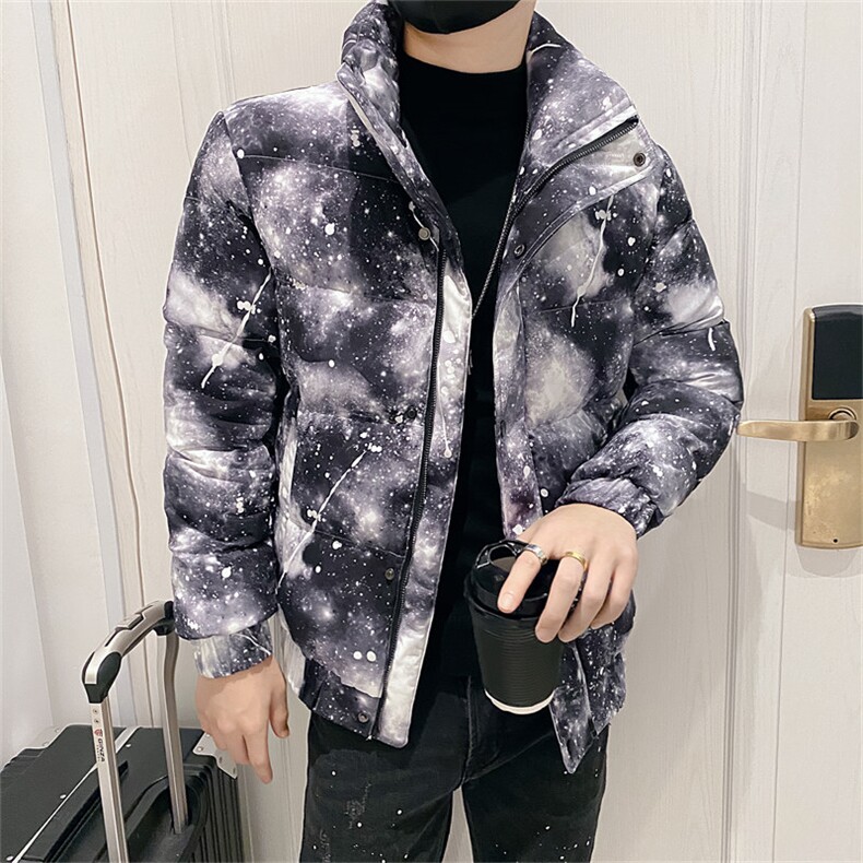 312A-5-606-P128冬季社会小伙立领棉衣韩版潮流棉服A,男装棉衣,星座312A-5