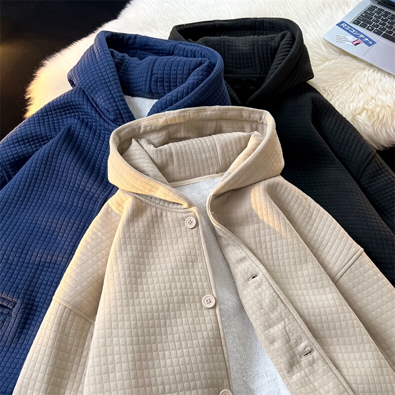 8XL~M加绒加厚夹克卫衣特大码连帽重磅开衫外套KS2102P80加绒100,男装夹克,电商B238