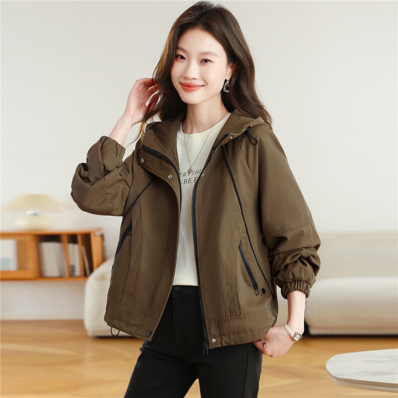 现货大货已出！！！2025秋季新款外套女气质休闲夹克风衣，女装短外套，以桐