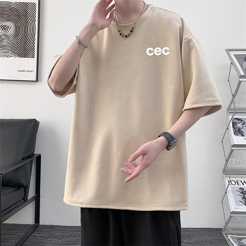 麂皮绒短袖t恤男大码半袖男JD82294-P25,男装T恤,电商A040
