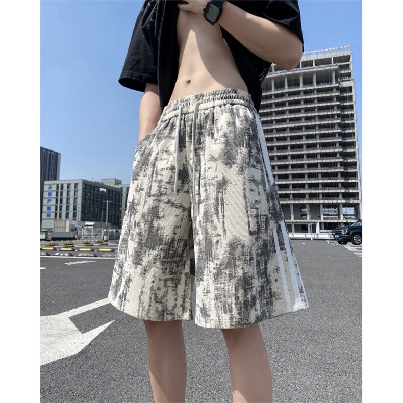 夏季新款潮流扎染设计感宽松休闲宽松短裤B315-K25796-特p25控48,男装休闲裤,电商B315