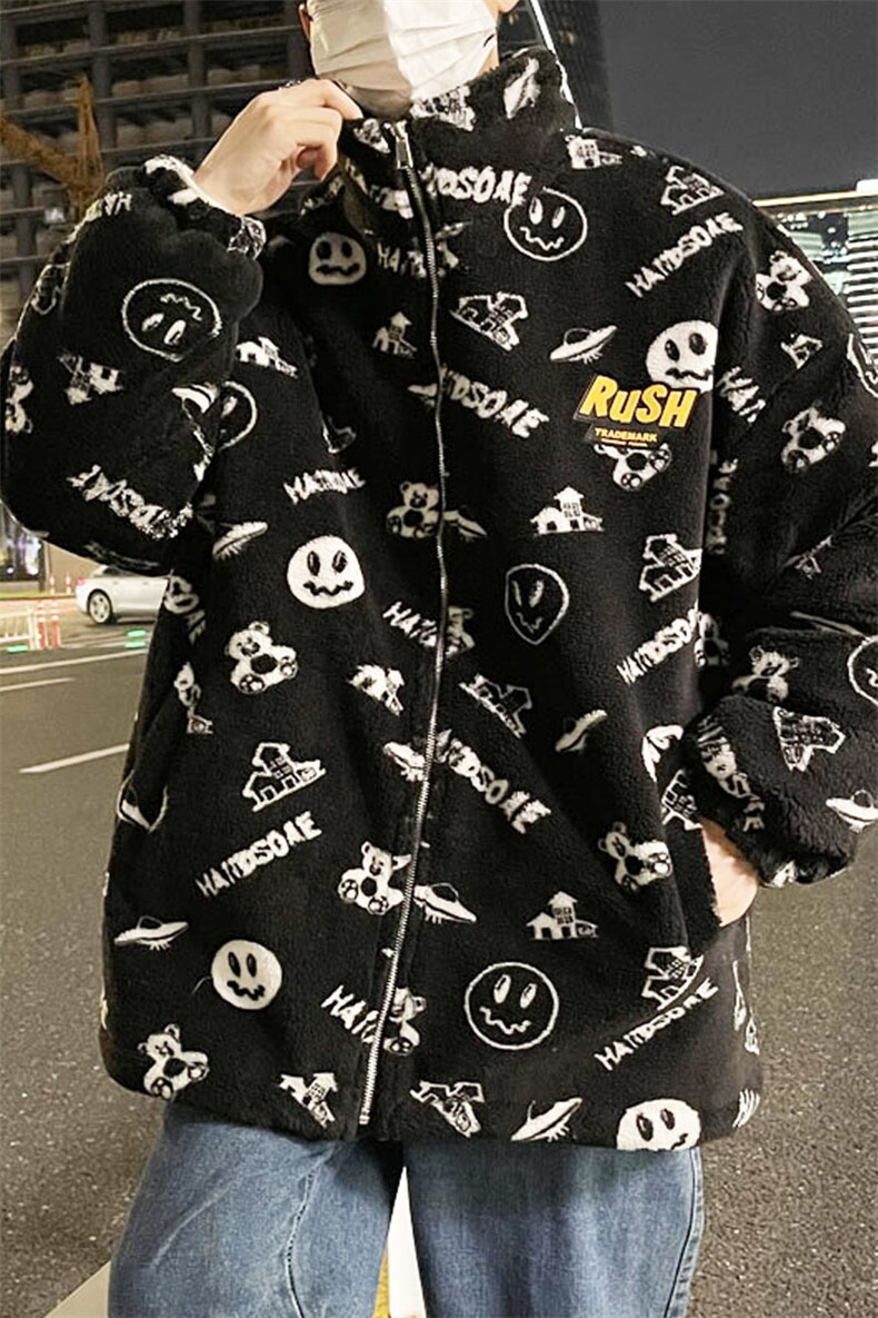 清仓万米面料补货羊羔毛绒外套夹克棉袄棉服棉衣男连帽P80立领P70,男装夹克,星座207