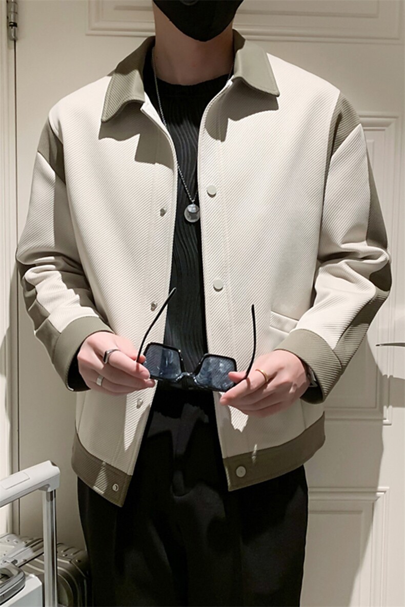 小伙风~2026秋季拼色设计夹克外套K351/P95,男装夹克,电商B331