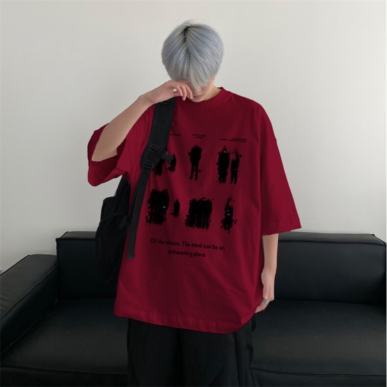 得物直播品质220克纯棉精梳美式印花T恤短袖dcm286-特批20控38,男装T恤,星座605(原A050)