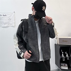 美式复古扎染皮衣外套男女高级感春秋季pu皮骑行服A156-P80，男装皮衣，星座1109-3
