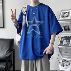 华夫格t恤男短袖男大码五分袖大皂风HT73340-P22，男装T恤，电商A040