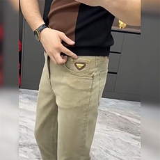 男士水洗牛仔裤春季新品欧货纯色休闲裤修身显瘦小直脚裤，男装休闲裤，星座506A