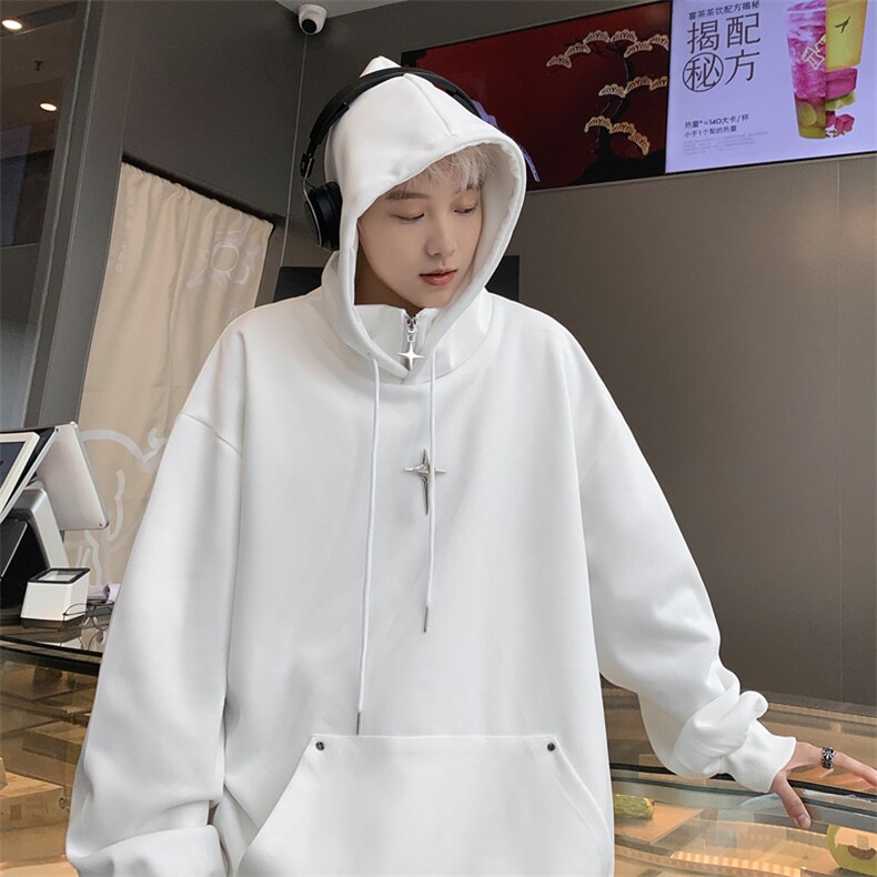 复合牛奶丝假两件加厚连帽卫衣半拉链外套XH42-特P:40控价:88,男装卫衣,电商B367