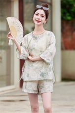 新款夏装2024年新中式女套装重工刺绣宽松防晒衣两件套，女装套装/套裙，曼娅璐