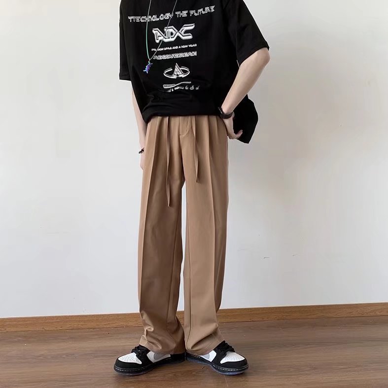 男春季休闲时尚潮流系绳西裤X217P35图片