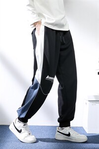 7XL-M港风2023春夏新款休闲卫裤男学生束脚裤运动裤加肥加大码图片