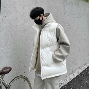 现货5W件冬季三防硬挺boxy短款立领棉衣马夹外套加厚马甲保暖棉服图片