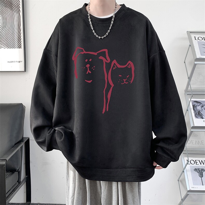 麂皮绒卫衣男大码重磅长袖t恤男JW81378-P35,男装卫衣,电商A040