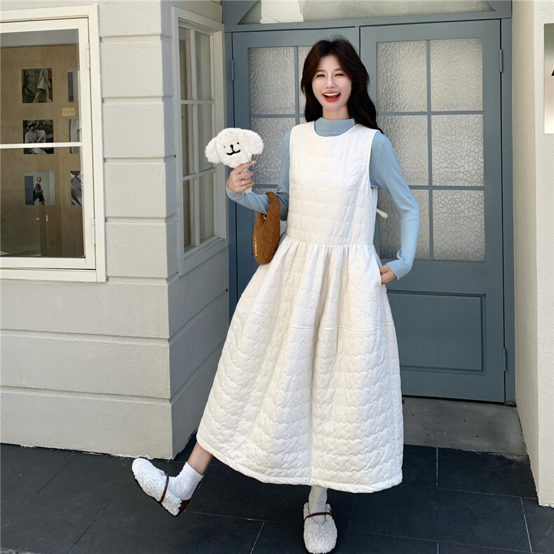 两色棉背心单裙+内搭一整套2个SKU2C167-896-P215-K298,女装棉衣/棉服,2C167