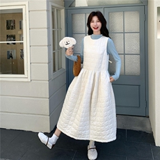 两色棉背心单裙+内搭一整套2个SKU2C167-896-P215-K298，女装棉衣/棉服，2C167