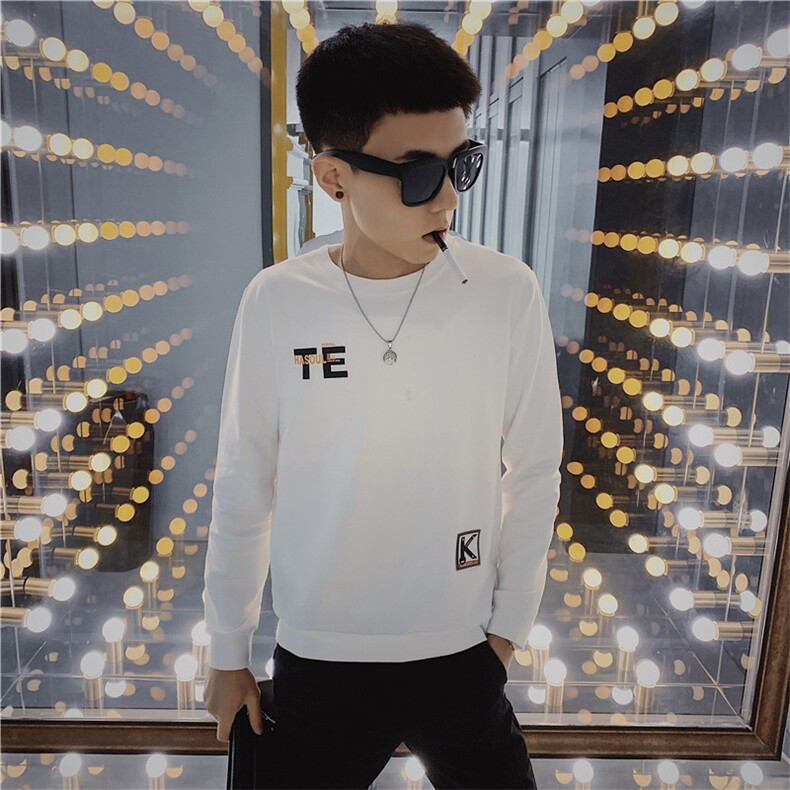 5秋装新款圆领卫衣社会精神小伙字母印花帅气卫衣C301B-WY06，男装卫衣，电商C301B