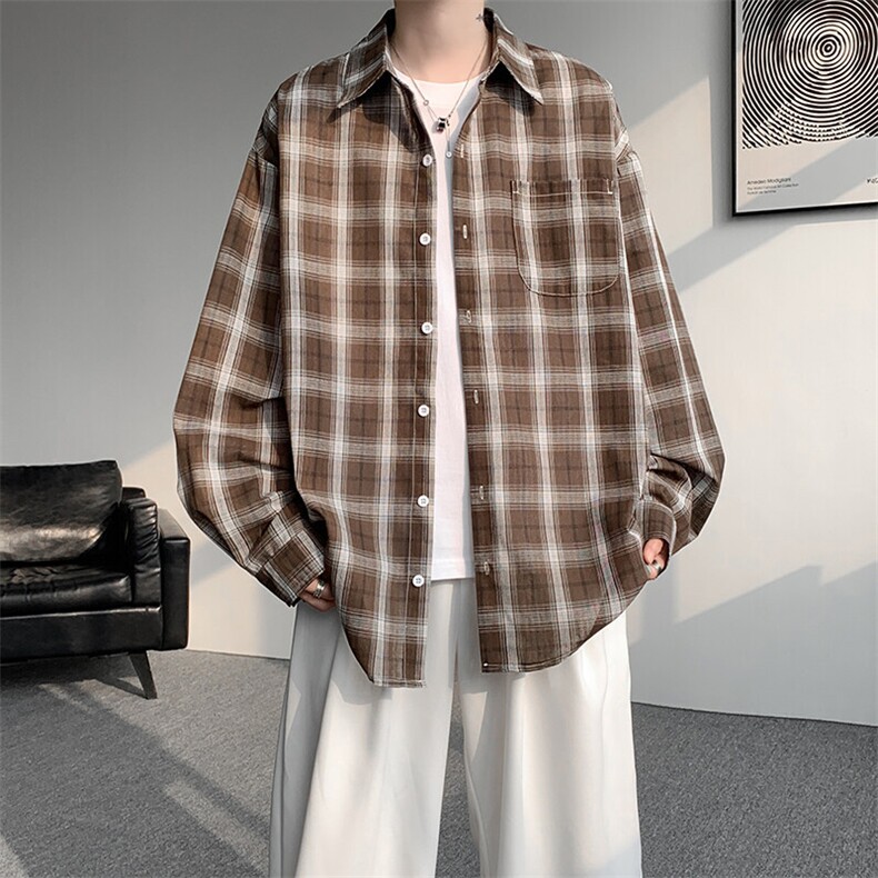 现货CS7143-P38特 控65 大码OVERSIZE轻薄透气全棉长袖衬衫图片