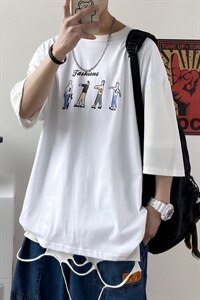 夏季港风短袖t恤男印花打底衫男A210-A8315-P25 控38图片