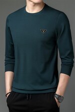 2023新款长袖商务休闲套头上衣男士秋季中年印花圆领时尚百搭卫衣，男装卫衣，电商B212（原钱塘6029）