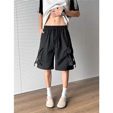 工装短裤男女韩版潮流大口袋个性百搭2025夏季ins五分裤K6185-P29，男装休闲裤，星座412-3