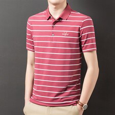 T恤男士短袖2023夏季新款男时尚简约Polo打底衫中年舒适男装上衣，男装T恤，电商B212（原钱塘6029）