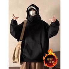 忍者社恐i人高领卫衣潮牌男冬美式冲锋外套oversize硬挺潮流重磅，男装卫衣，星座1008
