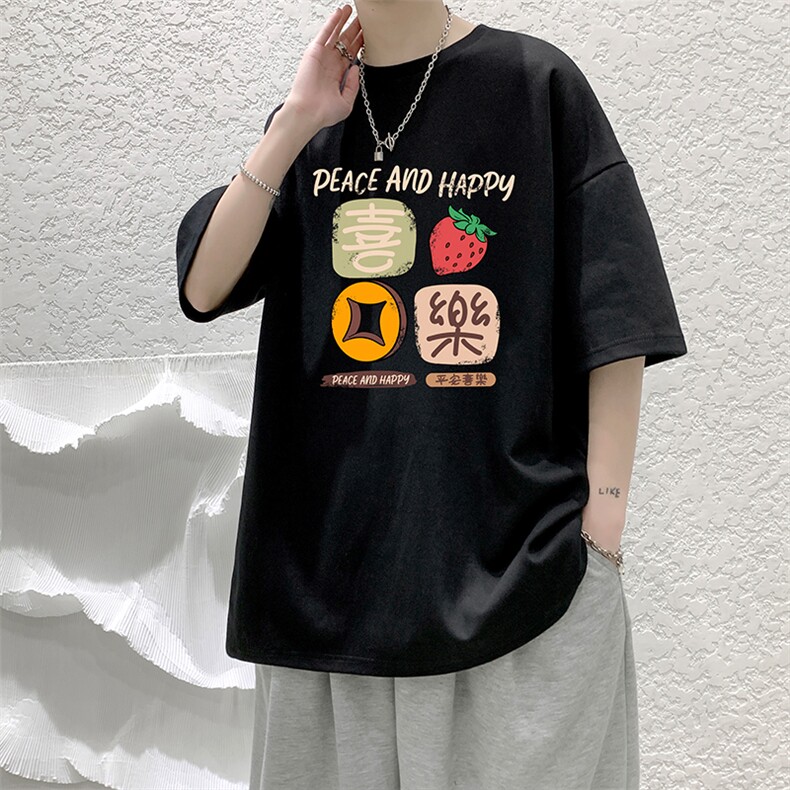 230g重磅纯棉短袖t恤男大码半袖半截袖 DX17322-P20图片
