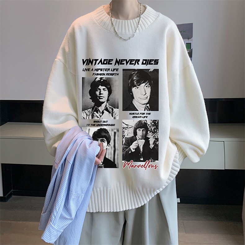 半高领毛衣男大码胖子针织衫毛线衣 M18451-P45 加绒款-P65图片