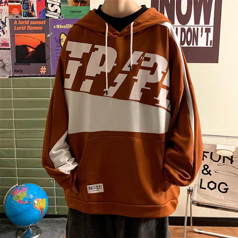 2023春季新款7XL-M大码连帽卫衣男港风宽松套头上衣加肥加大码,男装卫衣,钱塘717(原712)