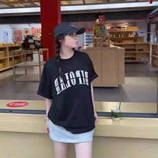 万针全刺绣工艺抖音得物高品质260克重磅纯棉双纱美式高街短袖T恤，男装T恤，电商A486