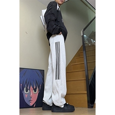 秋季美式高街运动拼接三条杠休闲卫裤货号K2434P55控价78，男装休闲裤，电商A063