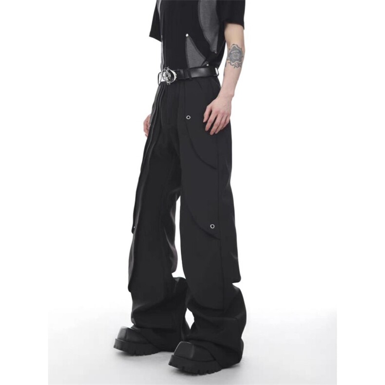 暗黑禁欲系微喇叭西裤男弯刀西装裤潮K6820-P41,男装西服套装,星座412-3