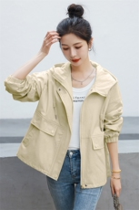 2024秋季新款外套女休闲宽松小个子连帽上衣百搭时尚夹克，女装短外套，以桐