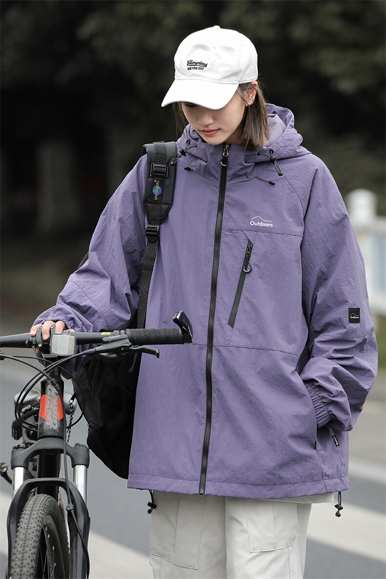 秋季高品质中性风潮流冲锋衣时尚简外套夹克CYJK9267P-75控价129,男装夹克,电商A128
