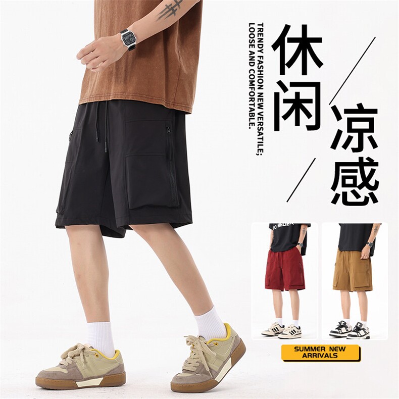 抖音品质美式工装短裤男夏外穿潮牌宽松A146-GY502特p35量大优,男装牛仔裤,HDA146