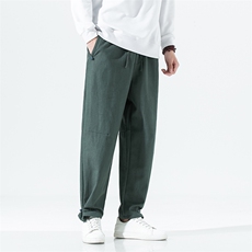 2163^冬季加绒加厚禅修居士服僧侣如意裤风亚麻裤休闲长裤，男装休闲裤，钱塘777(原3023)