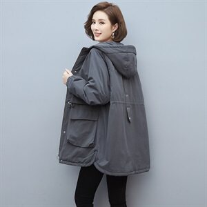 2020冬季新款中长款休闲加绒加厚派克服保暖舒适派克服图片