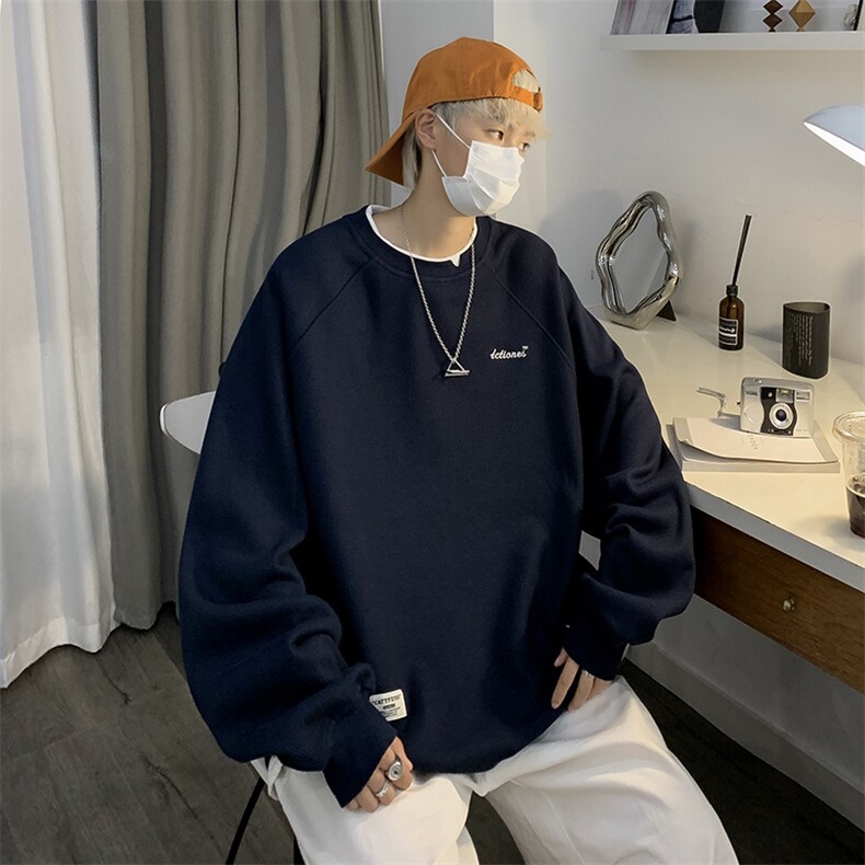 假两件卫衣男春秋季2024新款美式休闲刺绣XW021P45,男装卫衣,星座1116-2