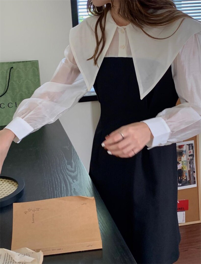 拼色连衣裙，女装连衣裙，FAILISI(2F)